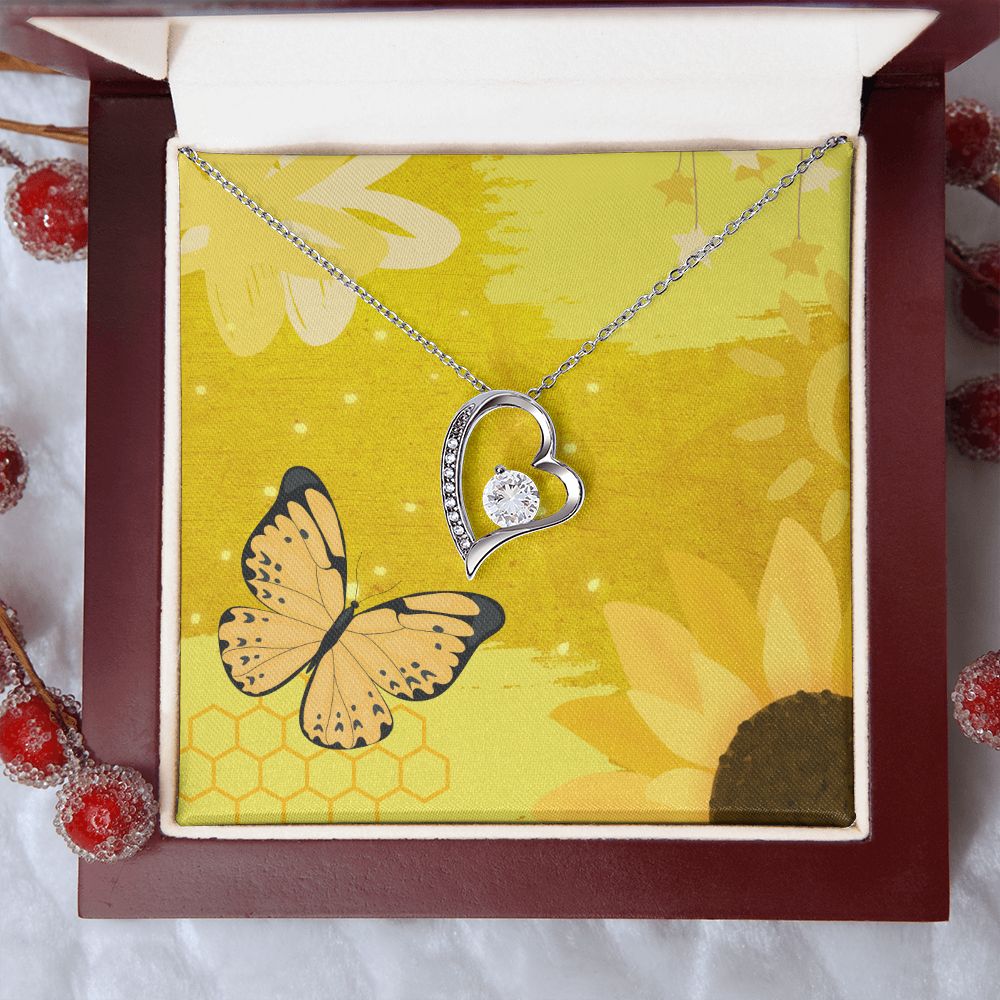 Forever Love Necklace in Color Yellow