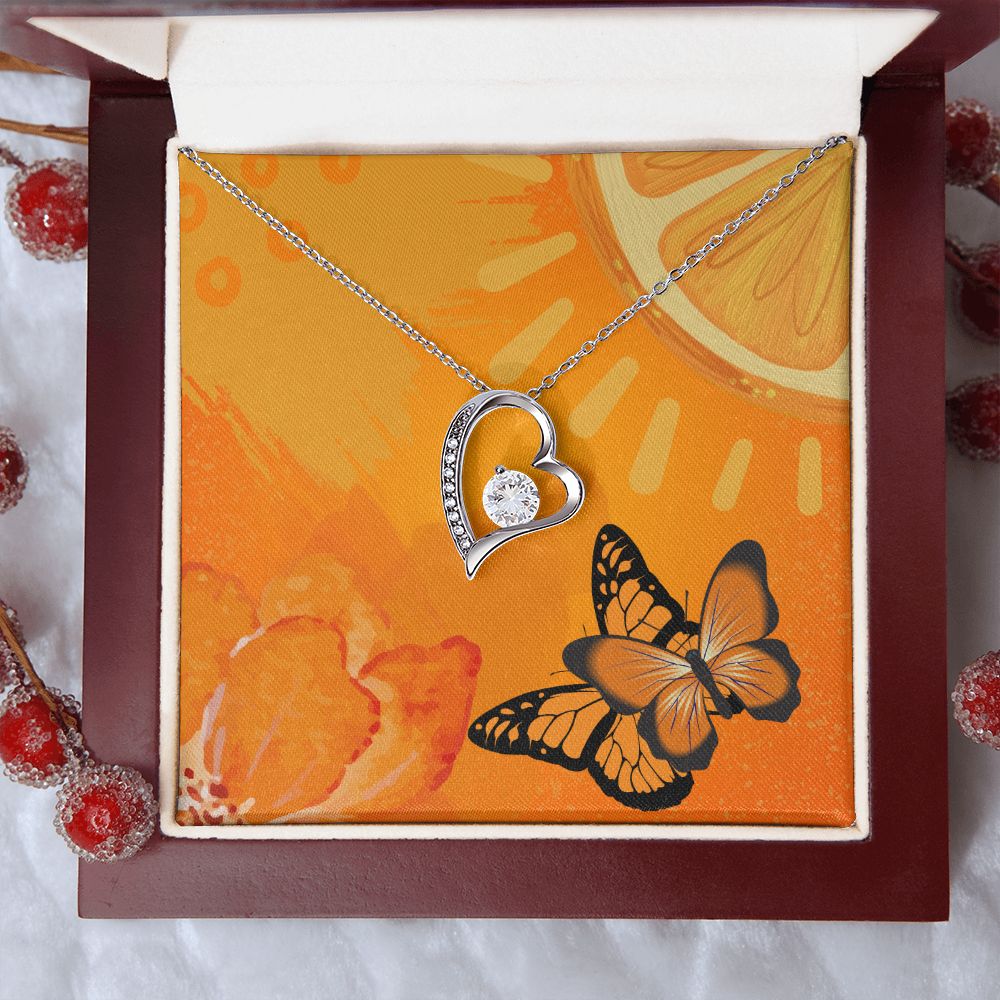 Forever Love Necklace in Color Orange