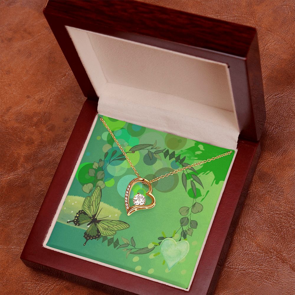 Forever Love Necklace in Color Green