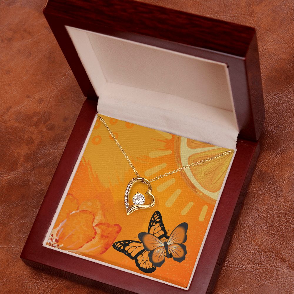 Forever Love Necklace in Color Orange