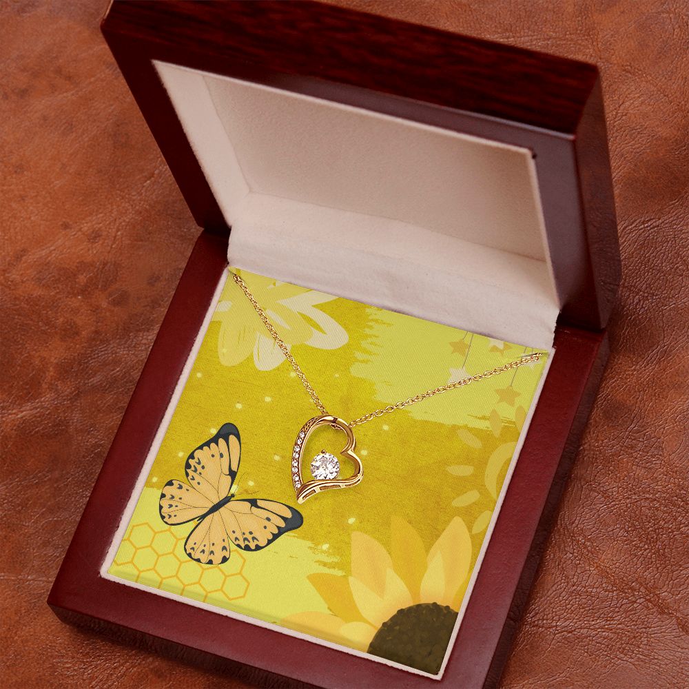 Forever Love Necklace in Color Yellow