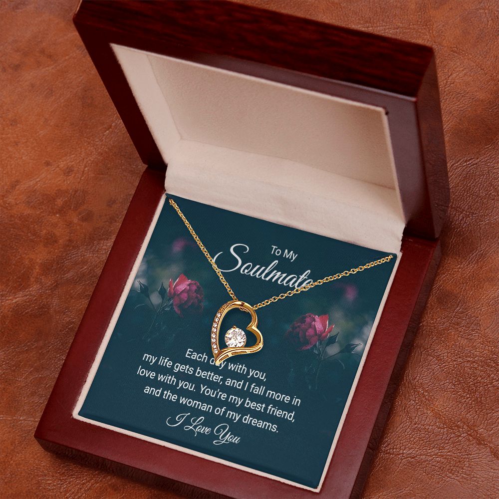 Forever Love Necklace - Dark Flower Box