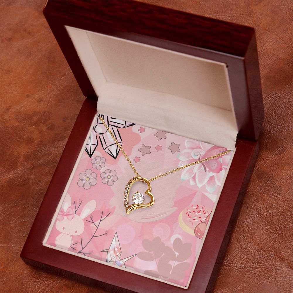 Forever Love Necklace in Color Pink