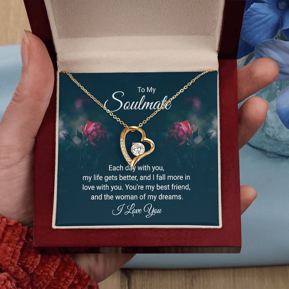 Forever Love Necklace - Dark Flower Box