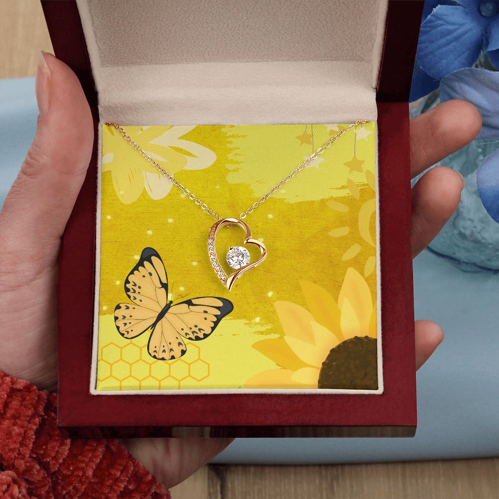 Forever Love Necklace in Color Yellow