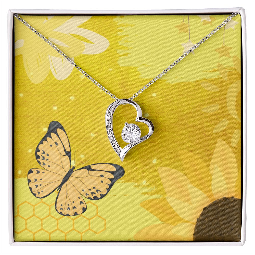 Forever Love Necklace in Color Yellow