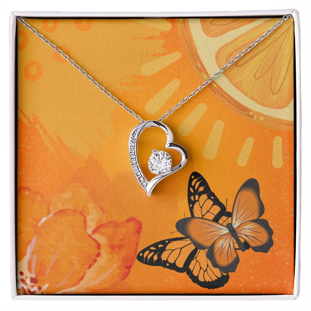 Forever Love Necklace in Color Orange