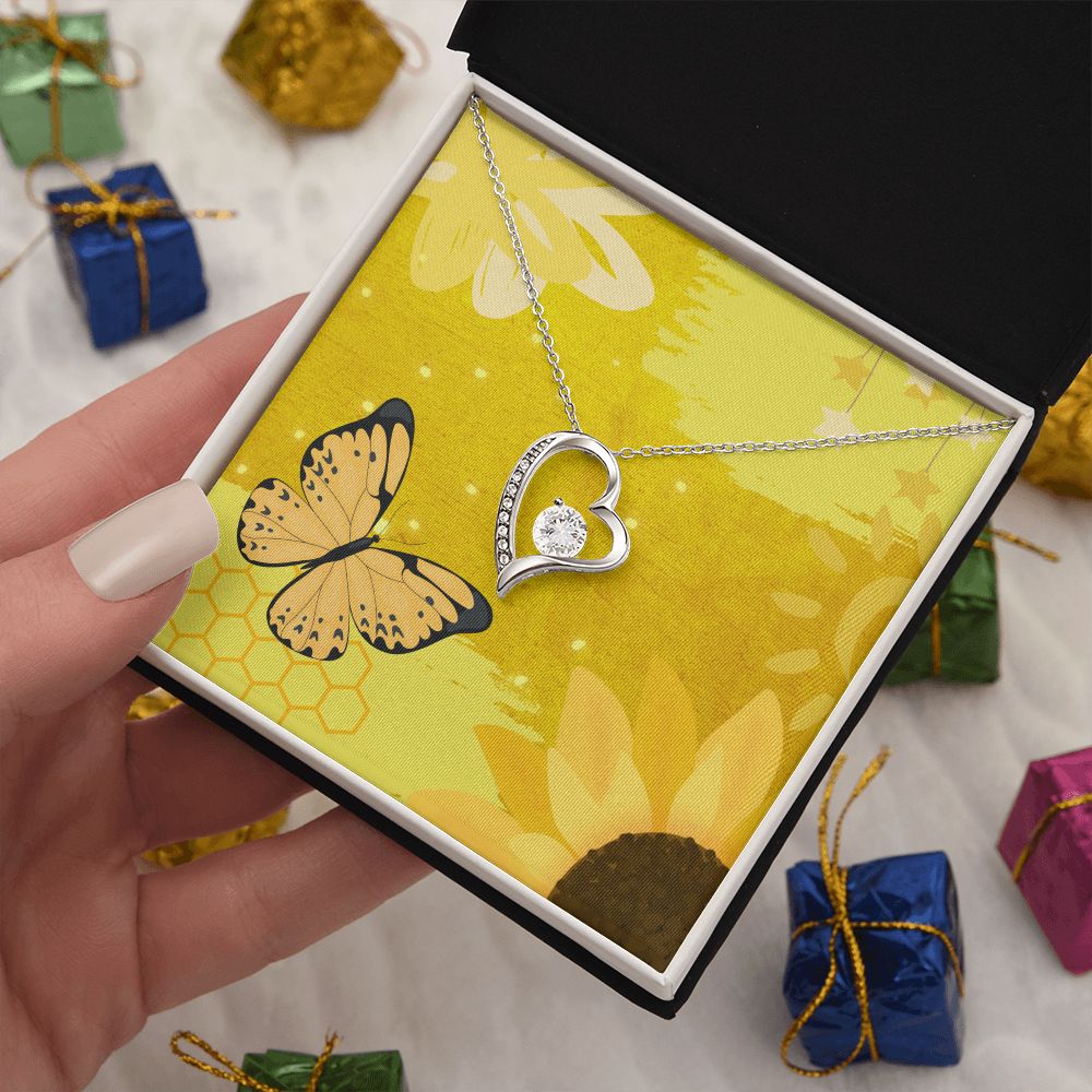 Forever Love Necklace in Color Yellow