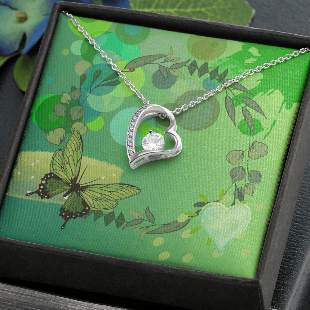 Forever Love Necklace in Color Green