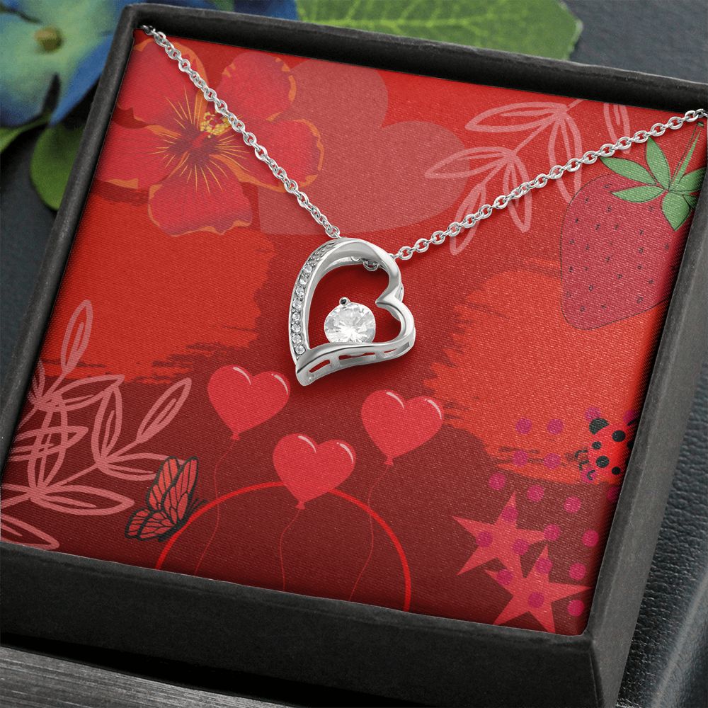 Forever Love Necklace in Color Red