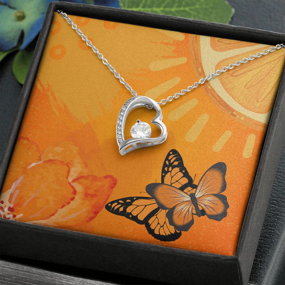 Forever Love Necklace in Color Orange