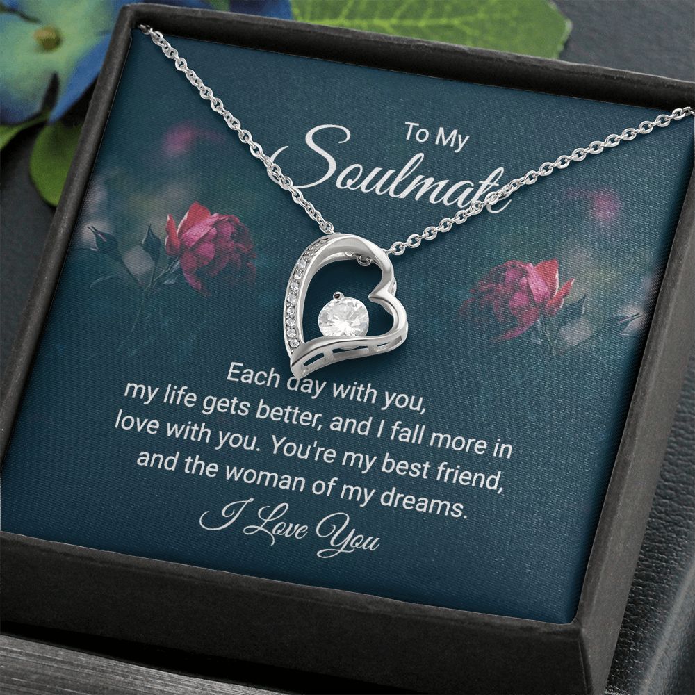 Forever Love Necklace - Dark Flower Box