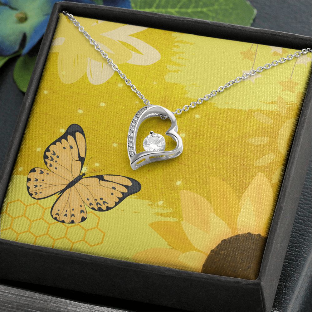 Forever Love Necklace in Color Yellow