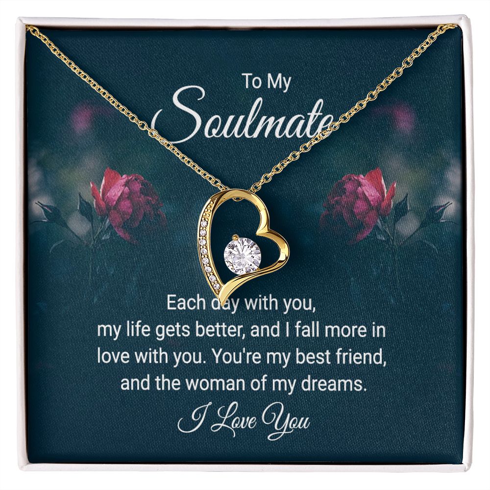 Forever Love Necklace - Dark Flower Box