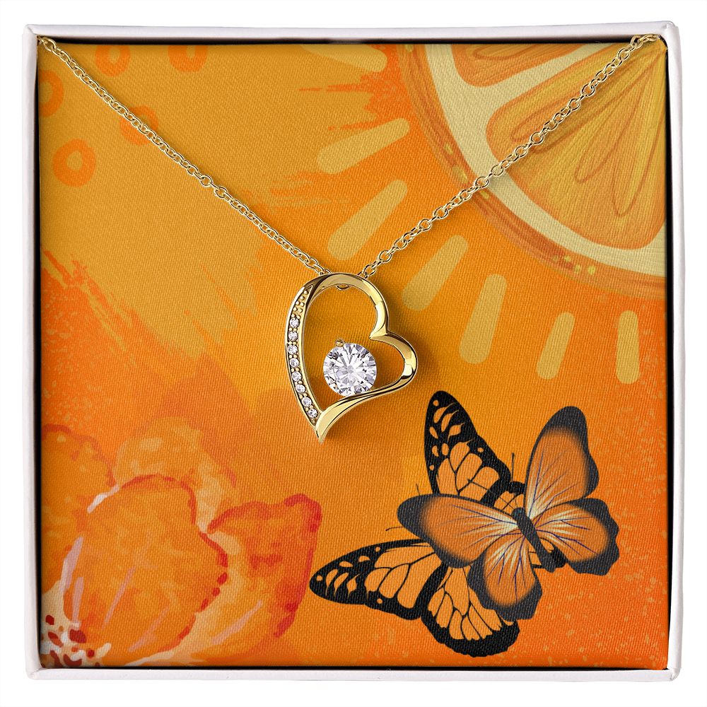 Forever Love Necklace in Color Orange