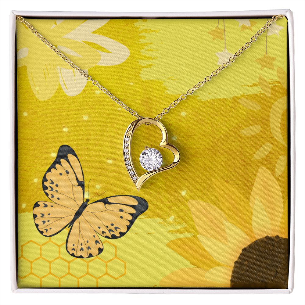 Forever Love Necklace in Color Yellow