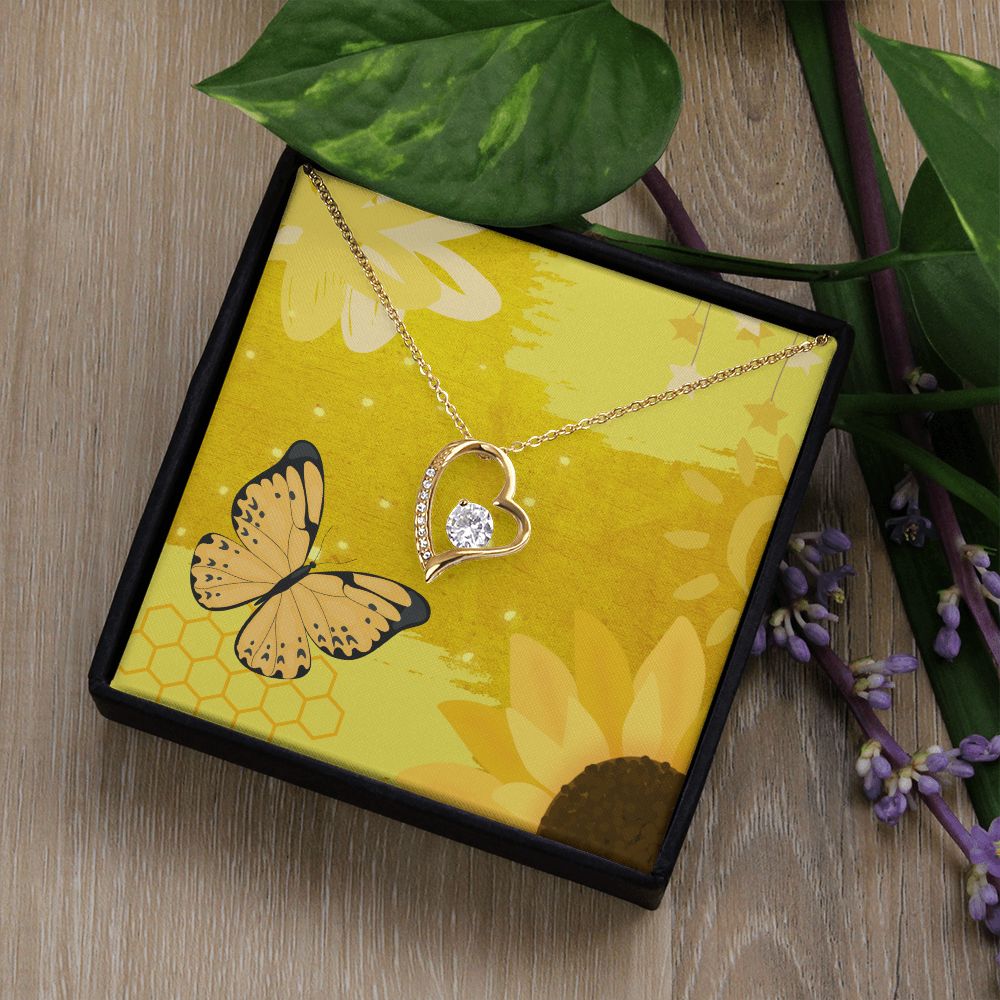 Forever Love Necklace in Color Yellow