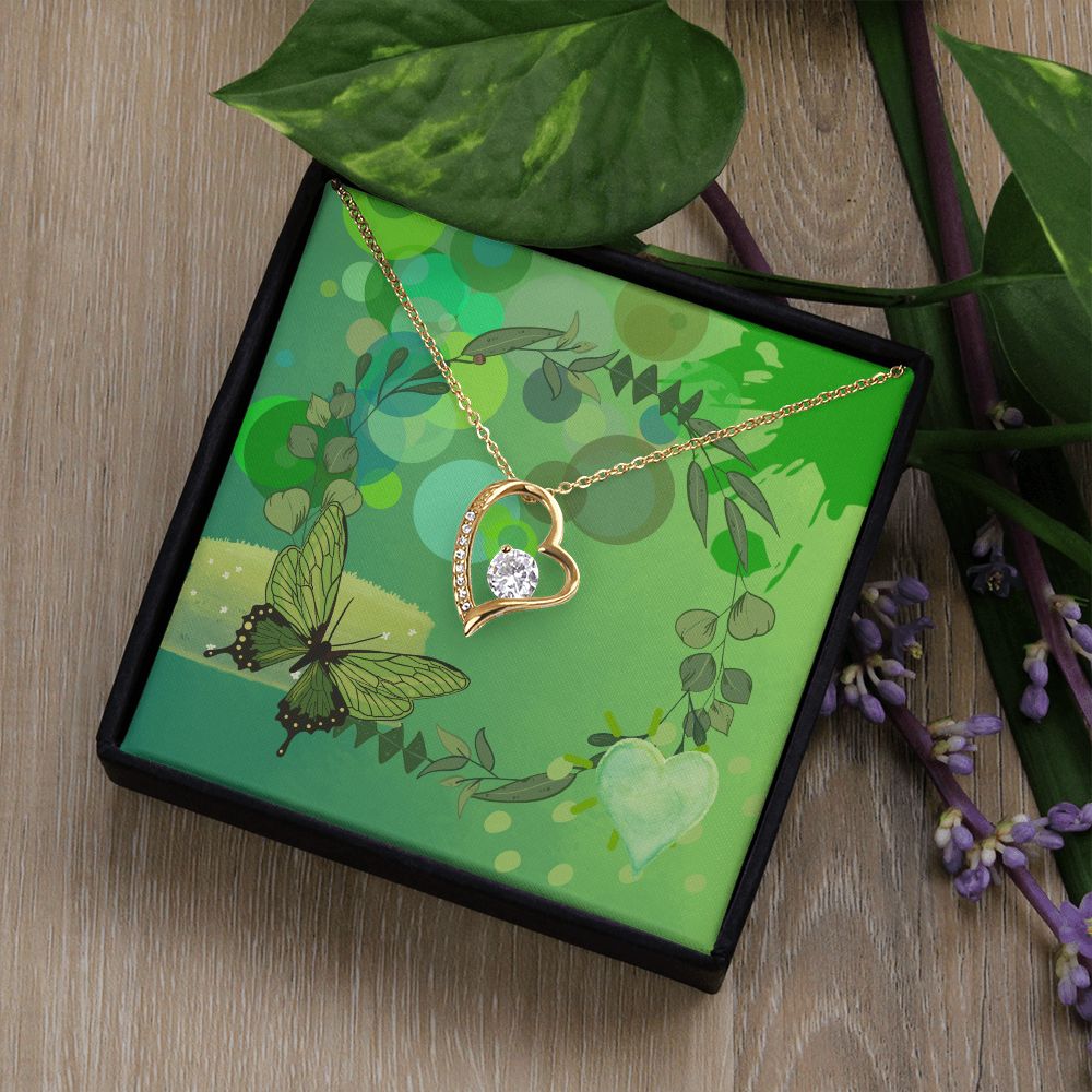 Forever Love Necklace in Color Green