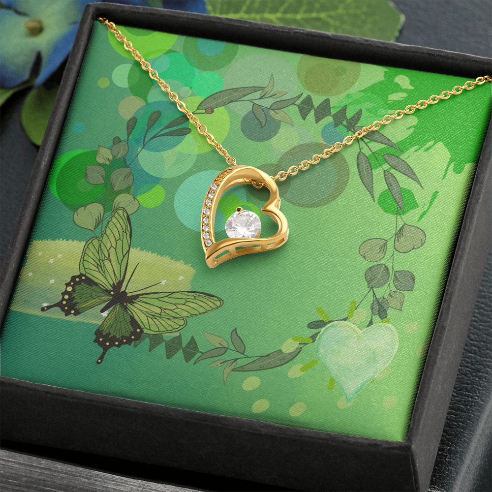 Forever Love Necklace in Color Green