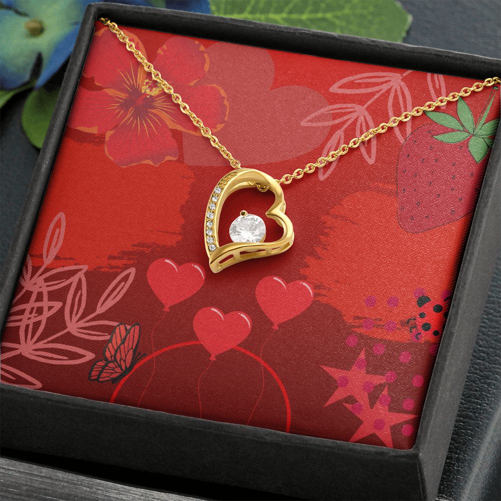 Forever Love Necklace in Color Red
