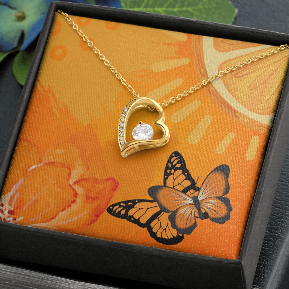 Forever Love Necklace in Color Orange