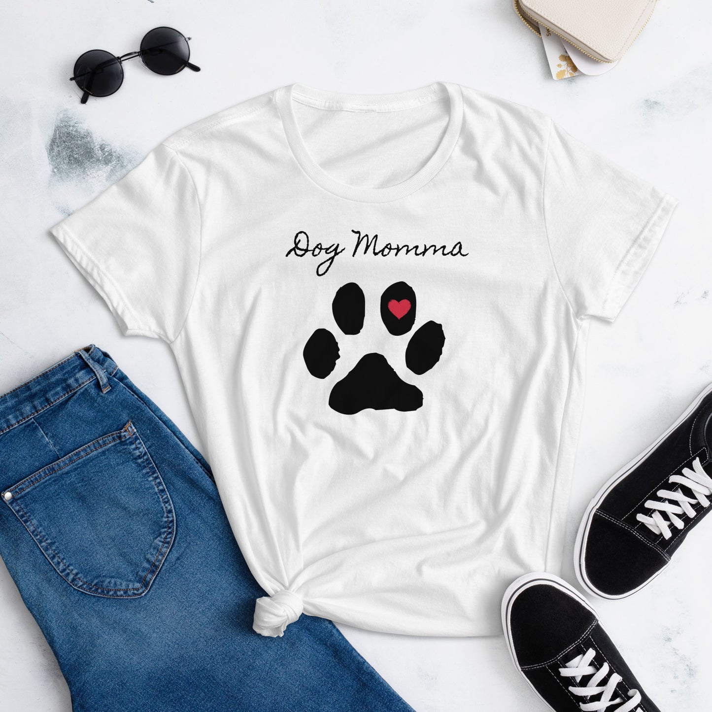 Dog Momma Valentine Women's short sleeve t-shirt