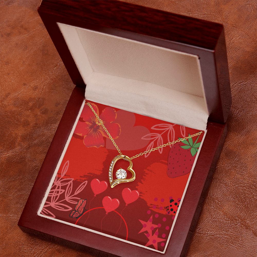 Forever Love Necklace in Color Red