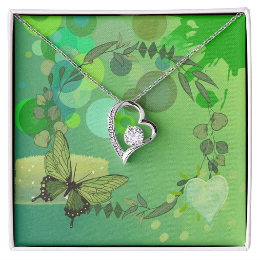 Forever Love Necklace in Color Green