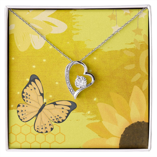 Forever Love Necklace in Color Yellow