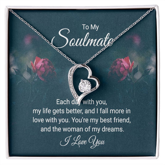 Forever Love Necklace - Dark Flower Box