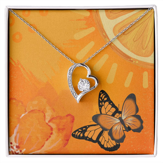 Forever Love Necklace in Color Orange