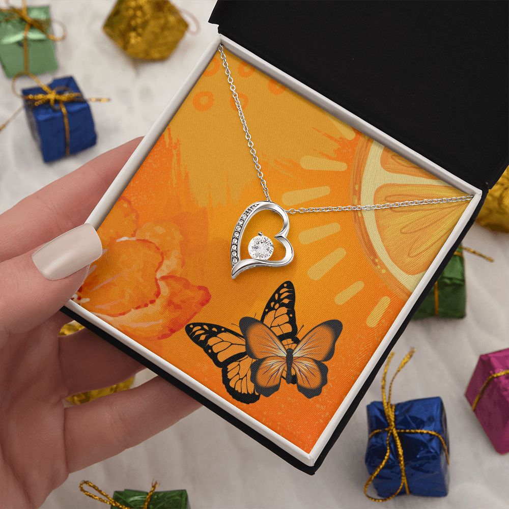 Forever Love Necklace in Color Orange
