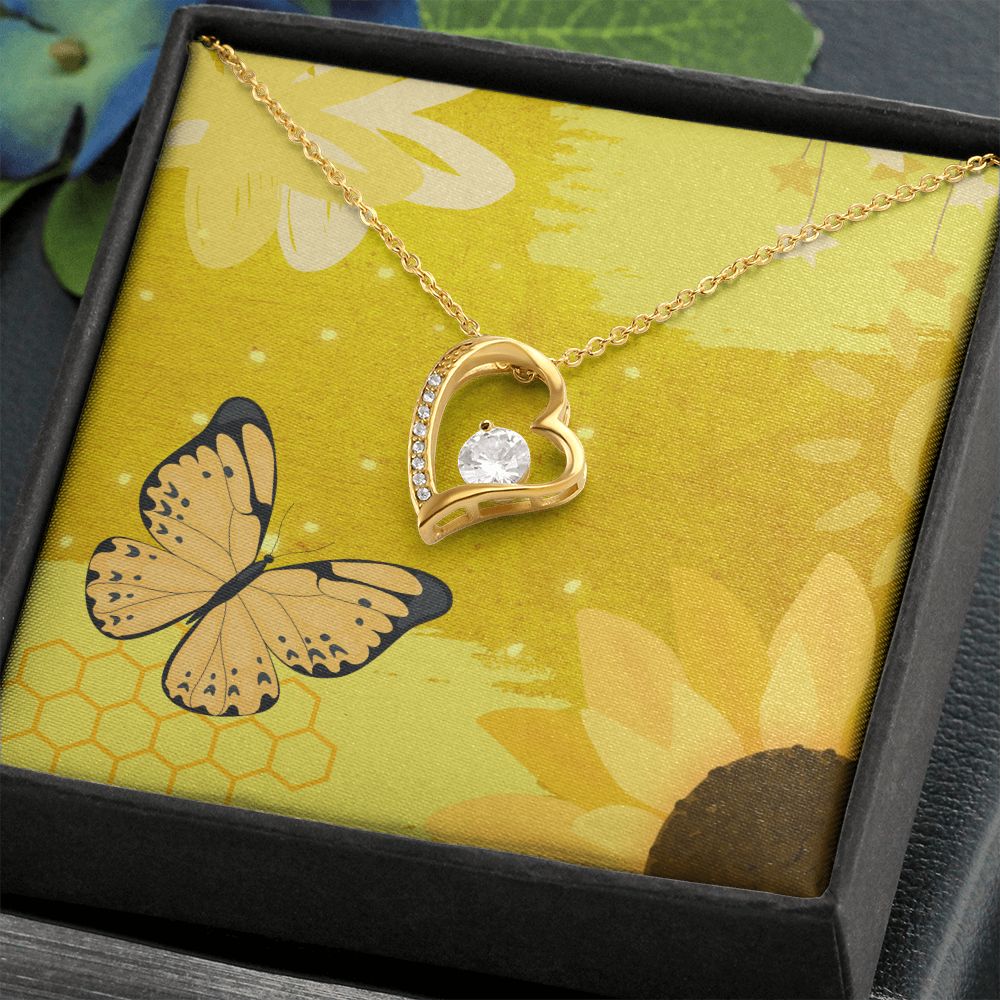 Forever Love Necklace in Color Yellow