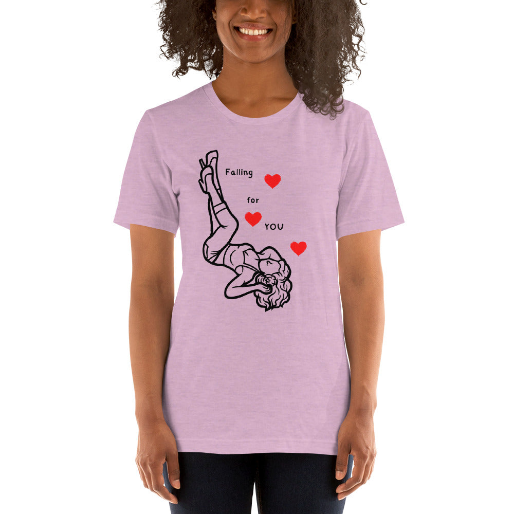 Fallen Pin Up Valentines Girl Unisex t-shirt