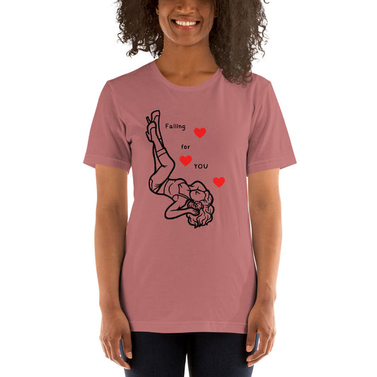 Fallen Pin Up Valentines Girl Unisex t-shirt