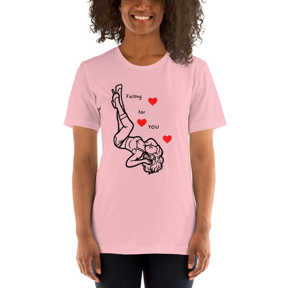 Fallen Pin Up Valentines Girl Unisex t-shirt