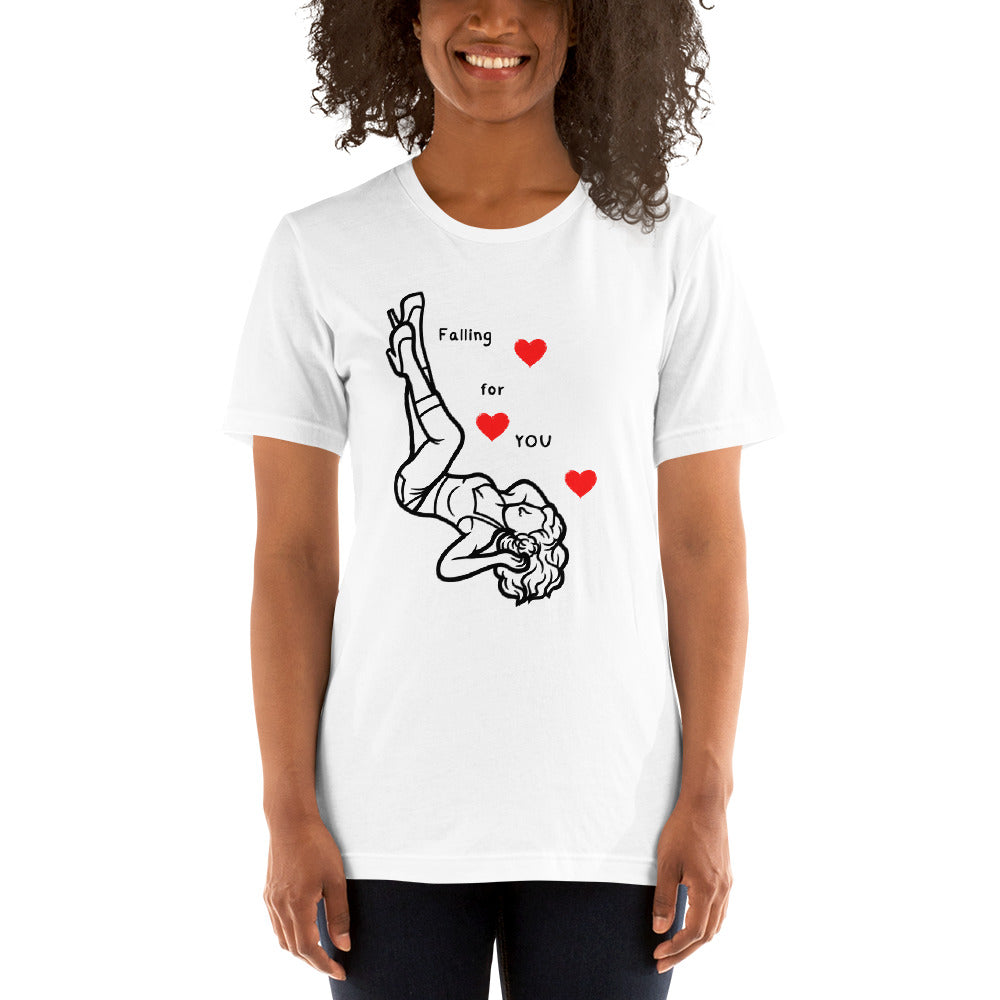 Fallen Pin Up Valentines Girl Unisex t-shirt