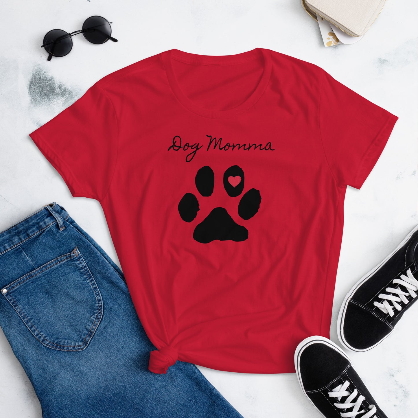 Dog Momma Valentine Women's short sleeve t-shirt